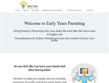Tablet Screenshot of earlyyearsparenting.com